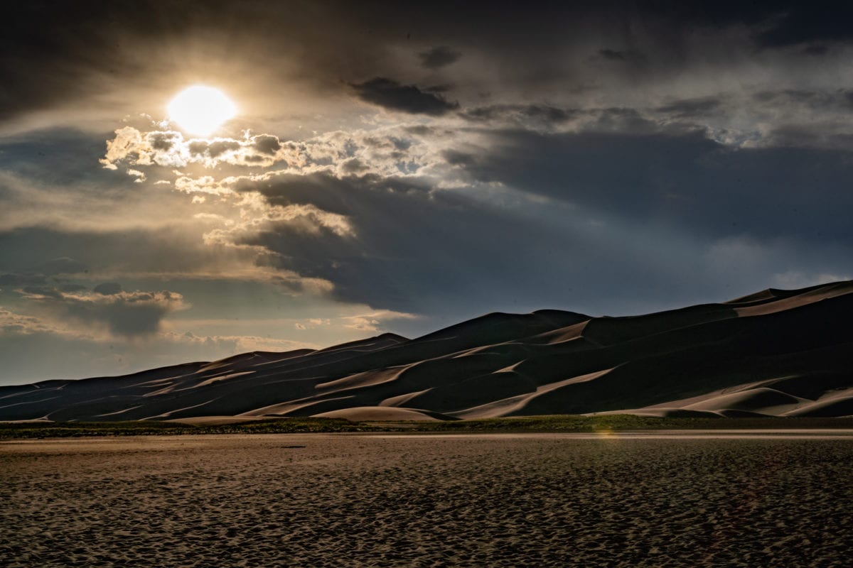 sunset great sand dunes national park