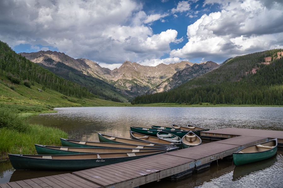 piney lake vail colorado canoe rental