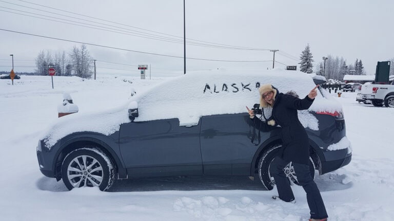 Winter driving in Alaska